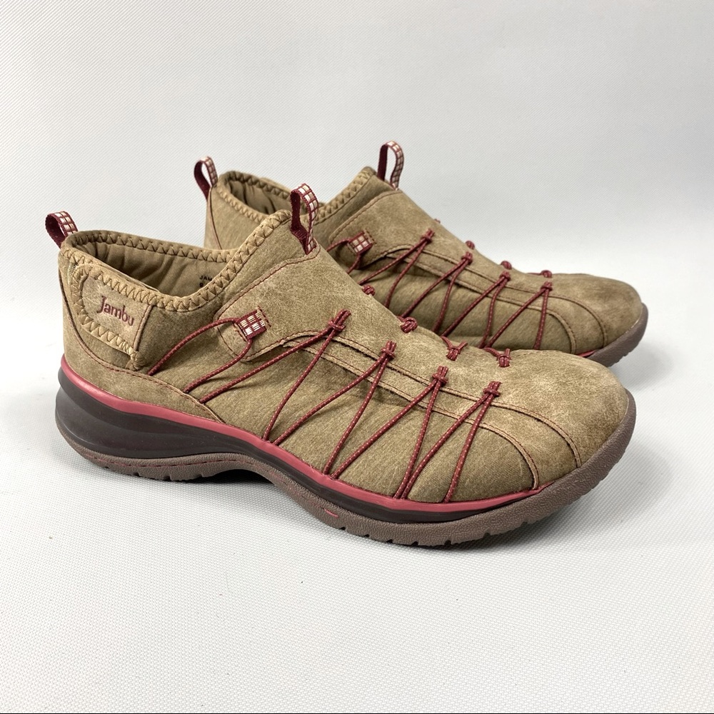 Women’s Jambu Spirit Encore Vegan Sneakers Saddle/Wine Burnished Vegan 9.5